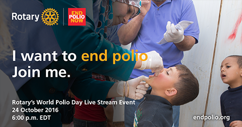 I want to end polio.  Join me